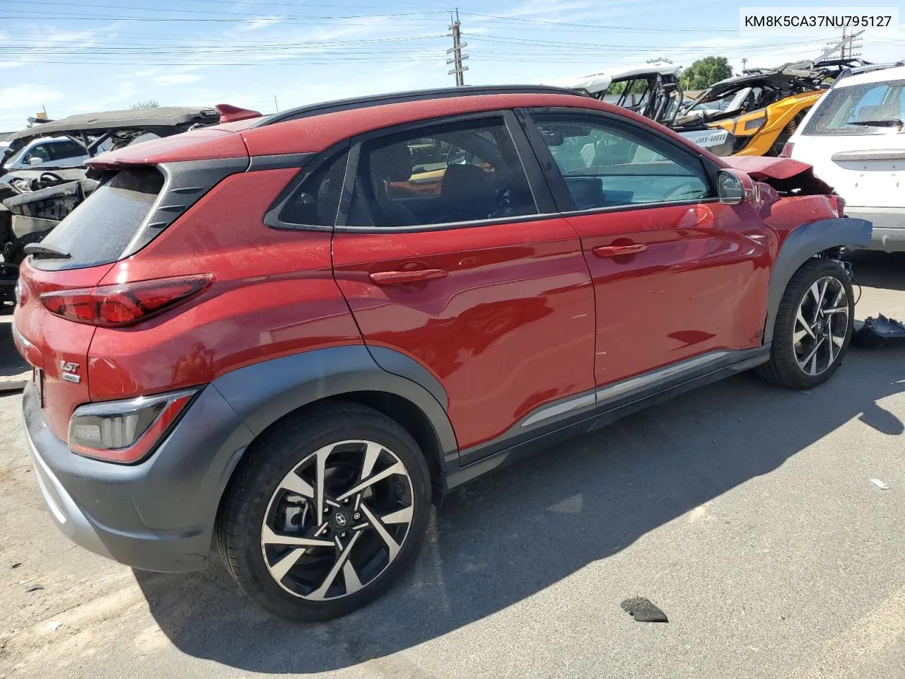 2022 Hyundai Kona Limited VIN: KM8K5CA37NU795127 Lot: 68294304