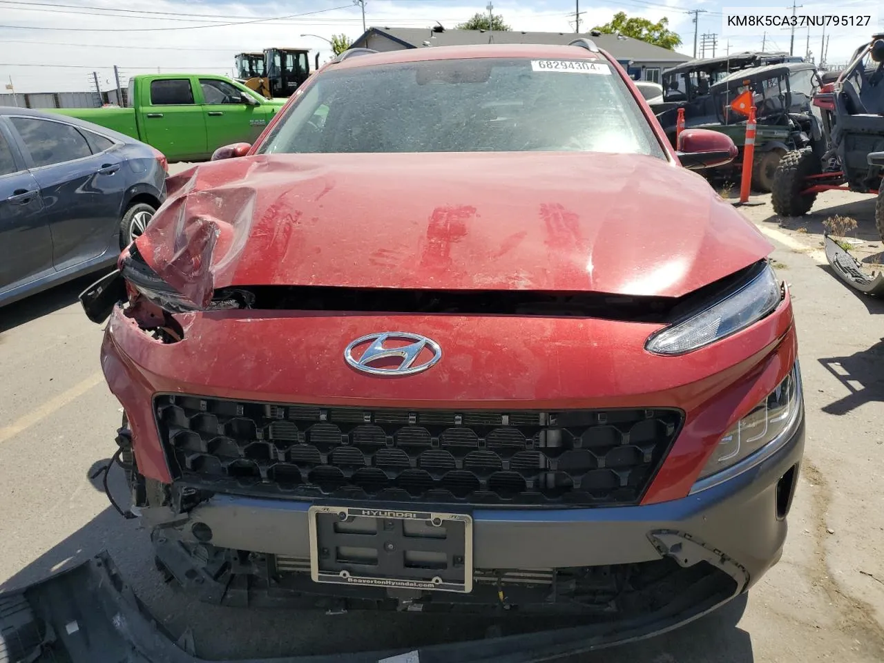 2022 Hyundai Kona Limited VIN: KM8K5CA37NU795127 Lot: 68294304