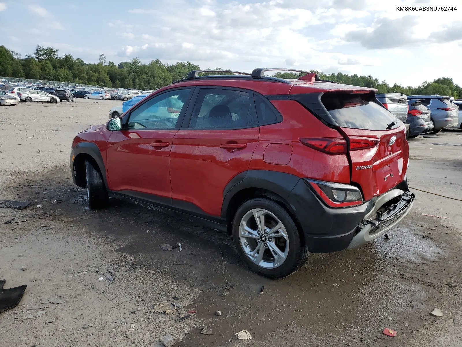 2022 Hyundai Kona Sel VIN: KM8K6CAB3NU762744 Lot: 68725224