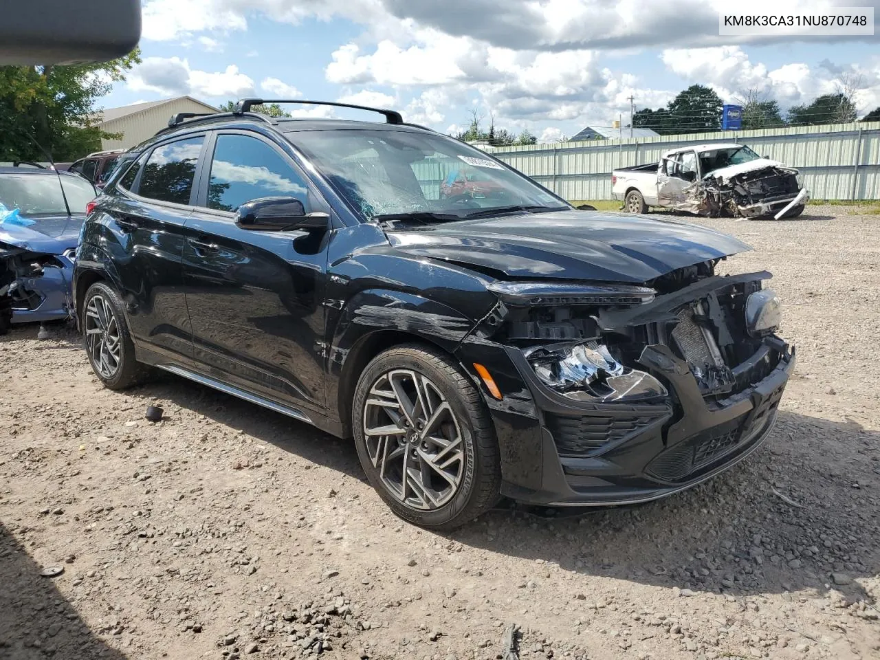 KM8K3CA31NU870748 2022 Hyundai Kona N Line