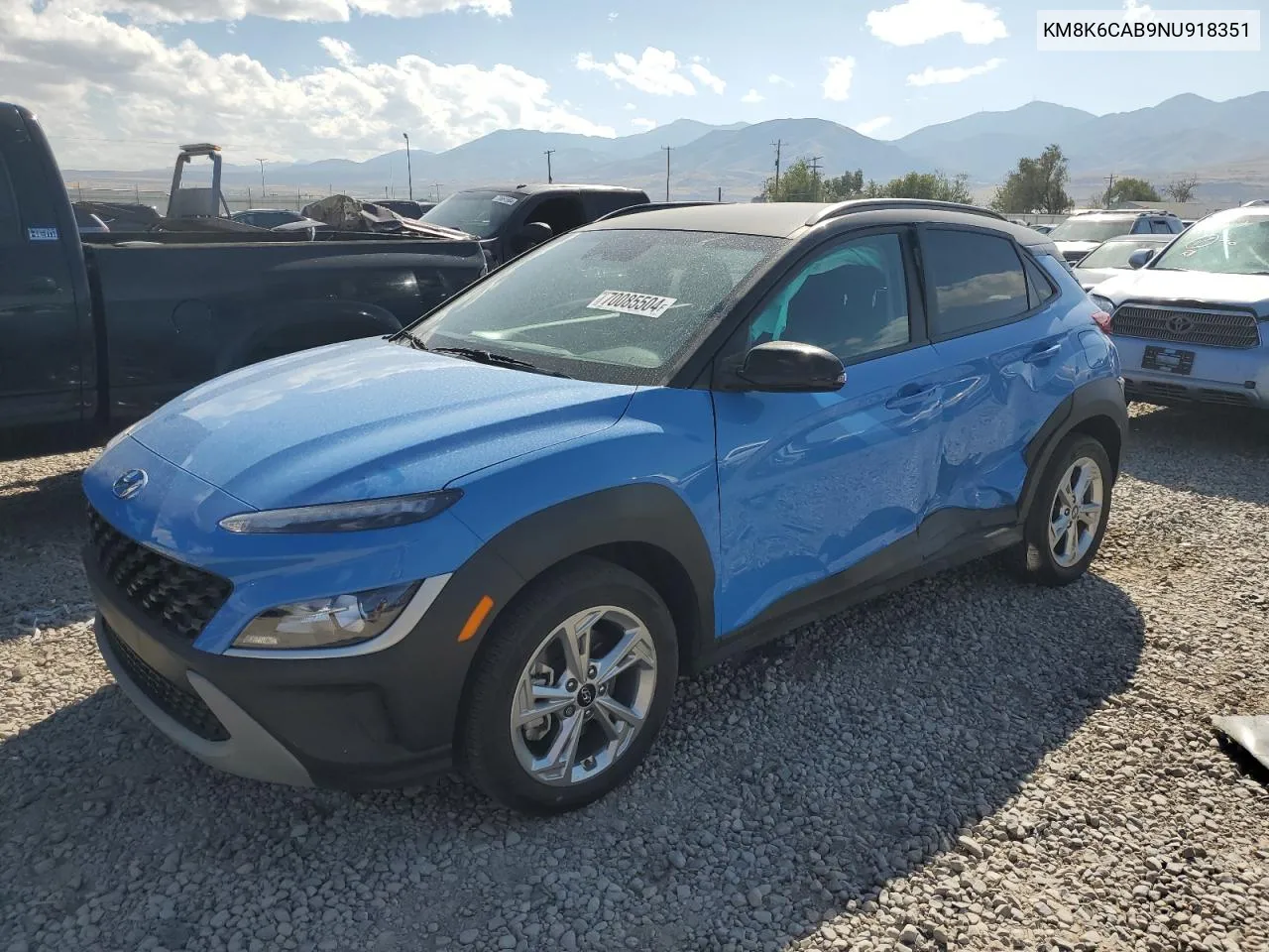 2022 Hyundai Kona Sel VIN: KM8K6CAB9NU918351 Lot: 70085504