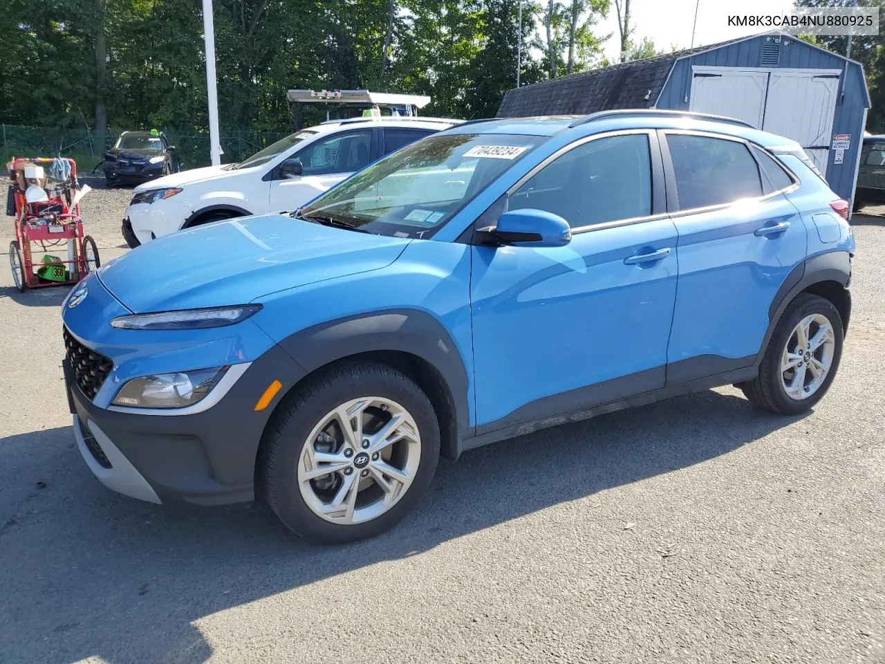 2022 Hyundai Kona Sel VIN: KM8K3CAB4NU880925 Lot: 70439234