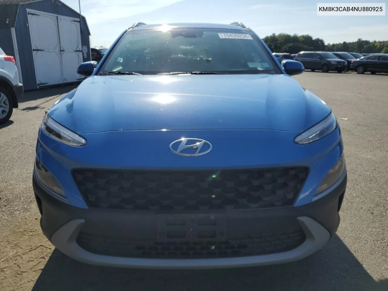 2022 Hyundai Kona Sel VIN: KM8K3CAB4NU880925 Lot: 70439234