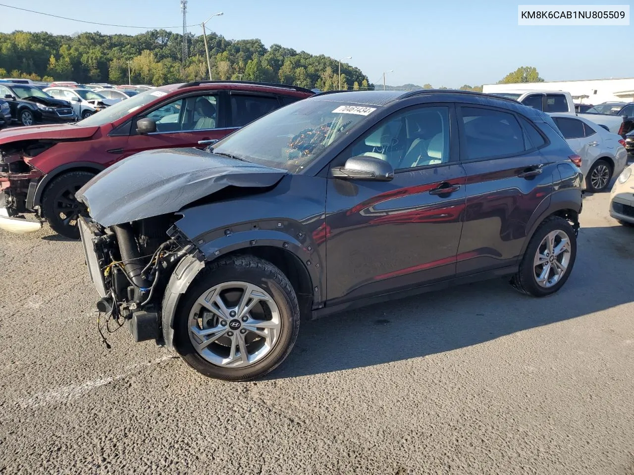 2022 Hyundai Kona Sel VIN: KM8K6CAB1NU805509 Lot: 70461434