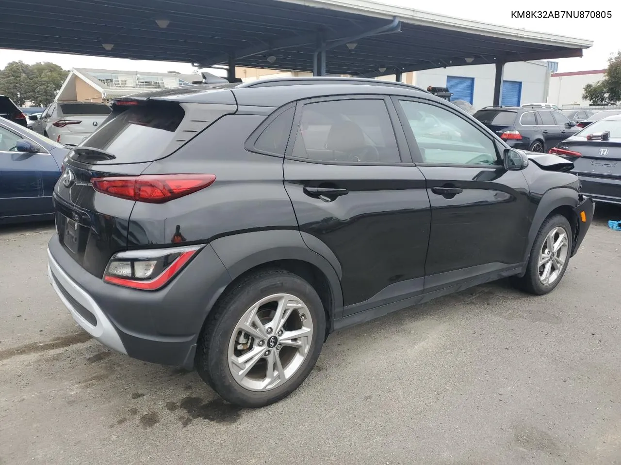 2022 Hyundai Kona Sel VIN: KM8K32AB7NU870805 Lot: 70866854