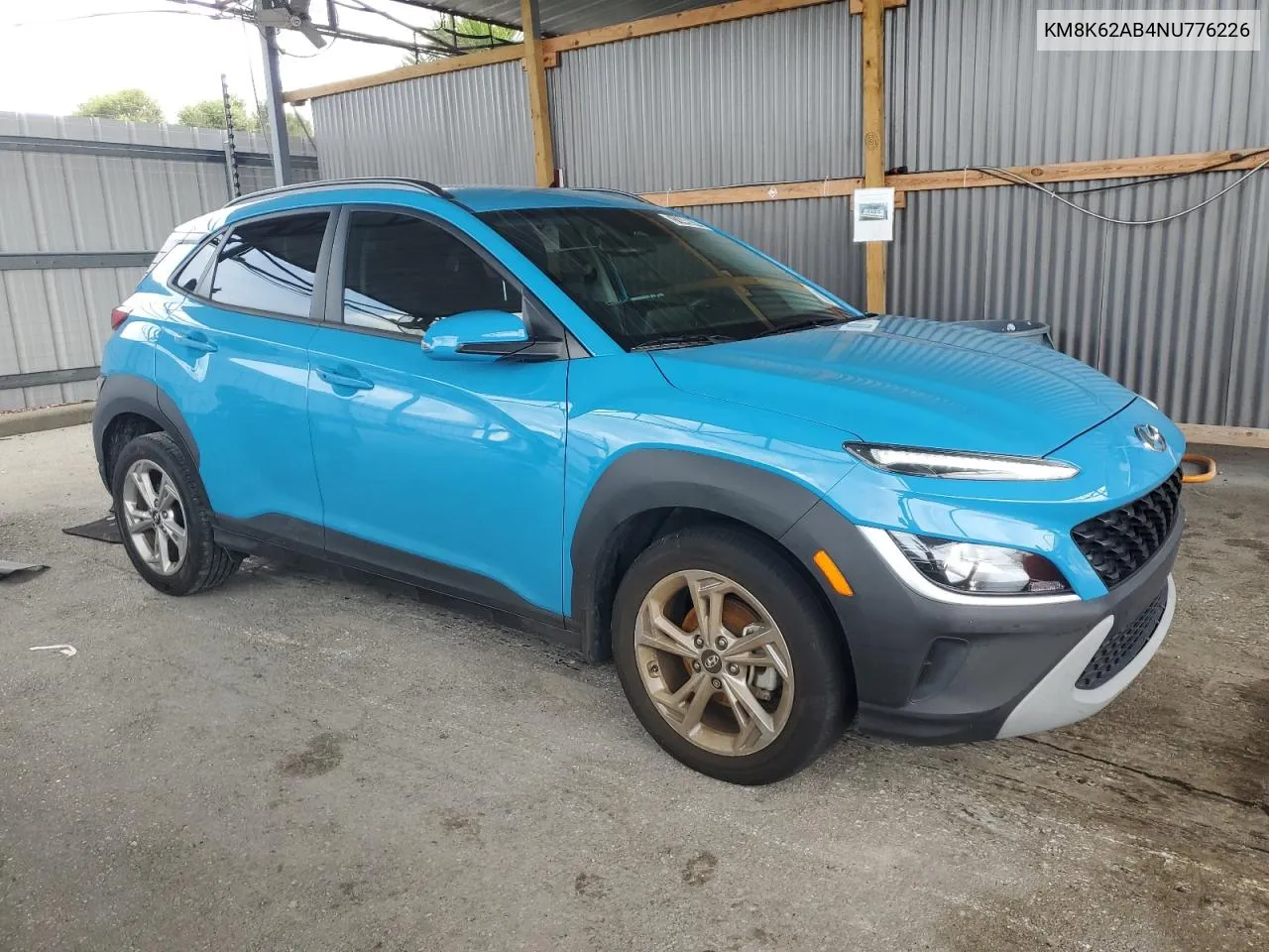 2022 Hyundai Kona Sel VIN: KM8K62AB4NU776226 Lot: 71449014