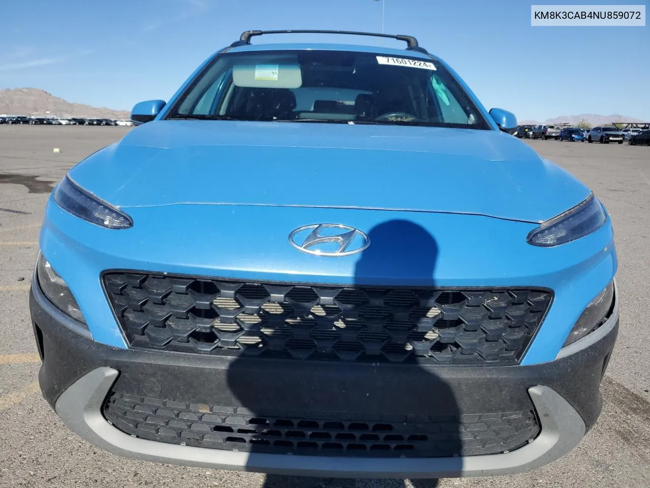 2022 Hyundai Kona Sel VIN: KM8K3CAB4NU859072 Lot: 71601224