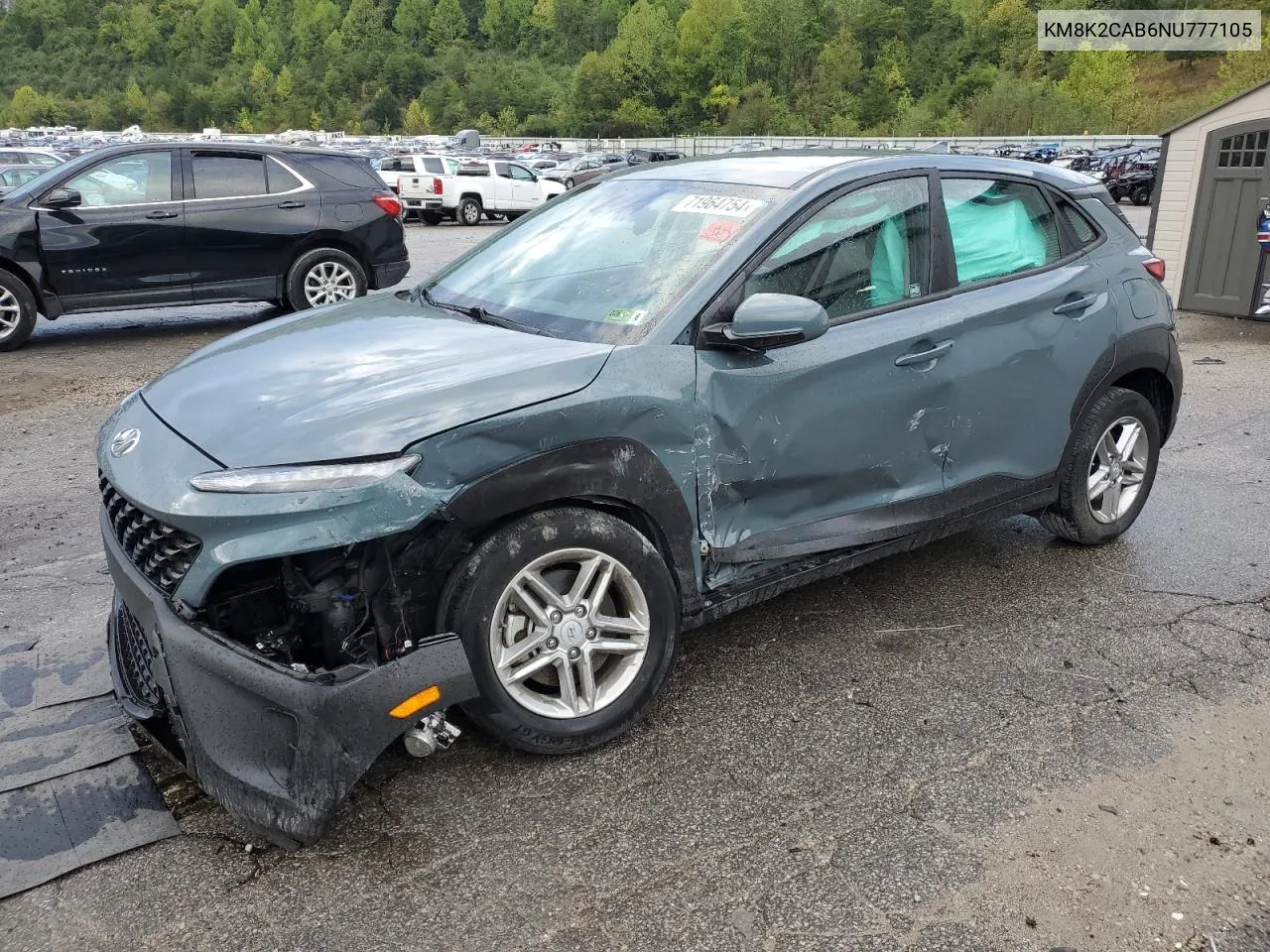 KM8K2CAB6NU777105 2022 Hyundai Kona Sel