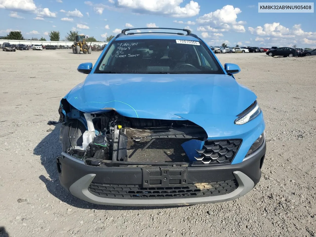 KM8K32AB9NU905408 2022 Hyundai Kona Sel