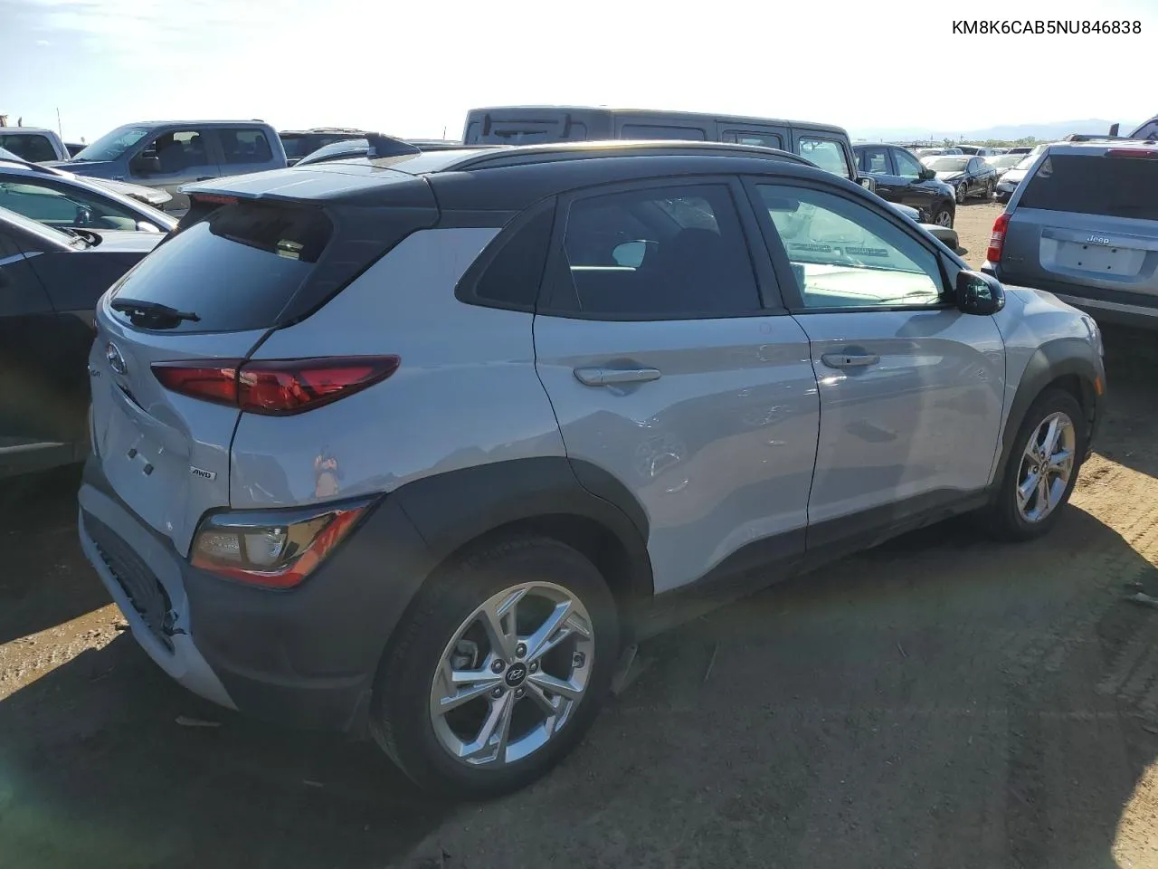 2022 Hyundai Kona Sel VIN: KM8K6CAB5NU846838 Lot: 72145214