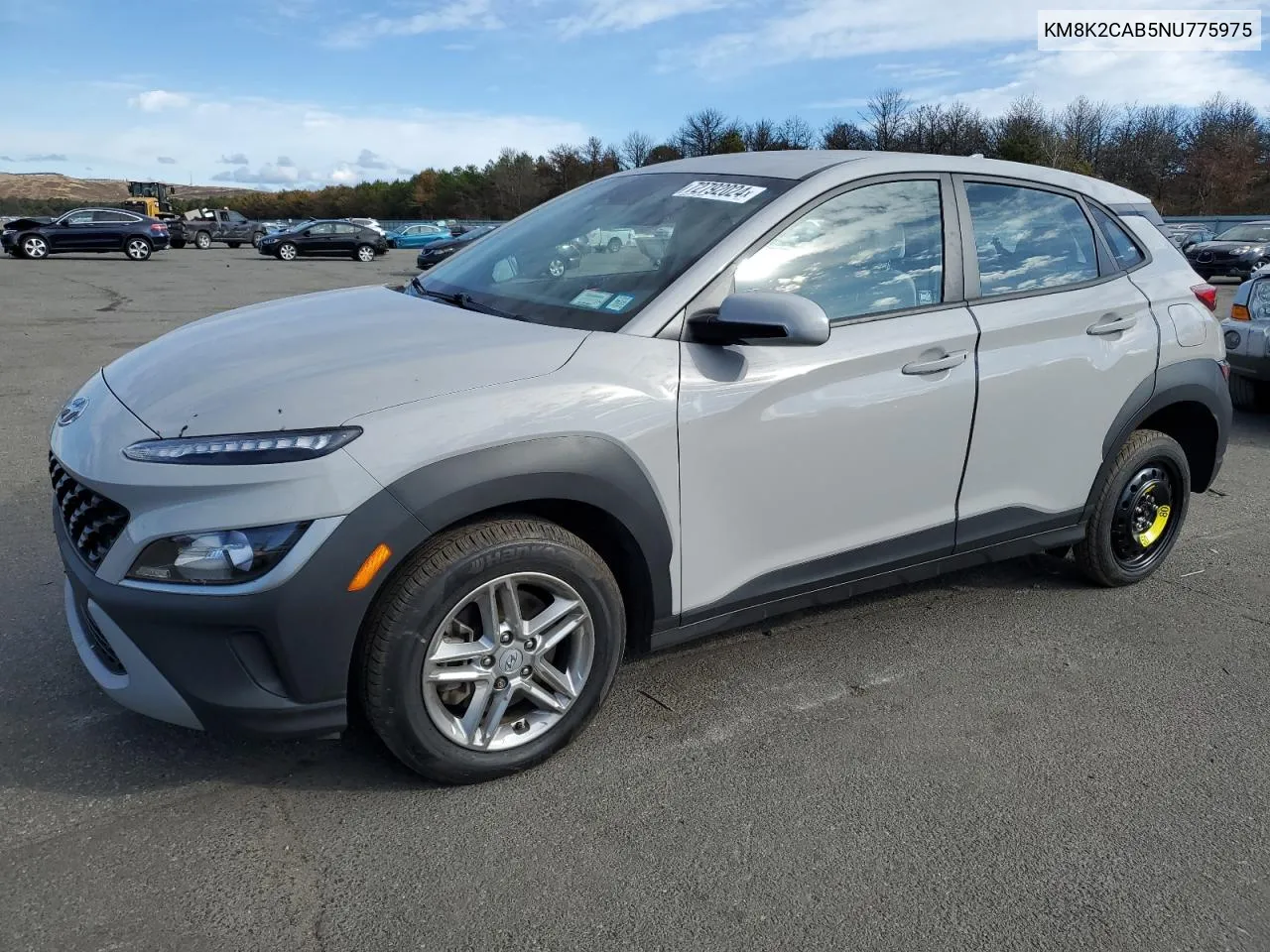 2022 Hyundai Kona Sel VIN: KM8K2CAB5NU775975 Lot: 72792024