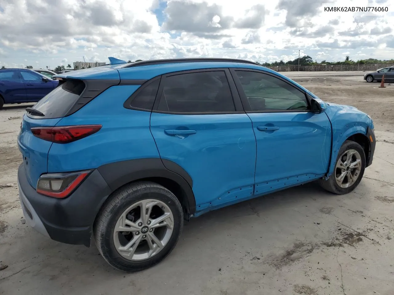 2022 Hyundai Kona Sel VIN: KM8K62AB7NU776060 Lot: 72970824