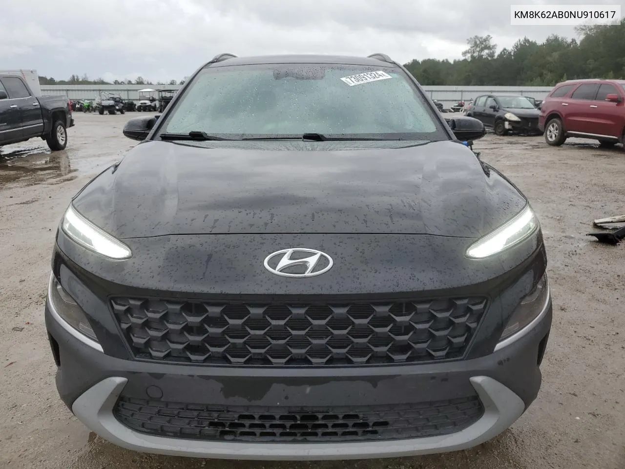 2022 Hyundai Kona Sel VIN: KM8K62AB0NU910617 Lot: 73091324