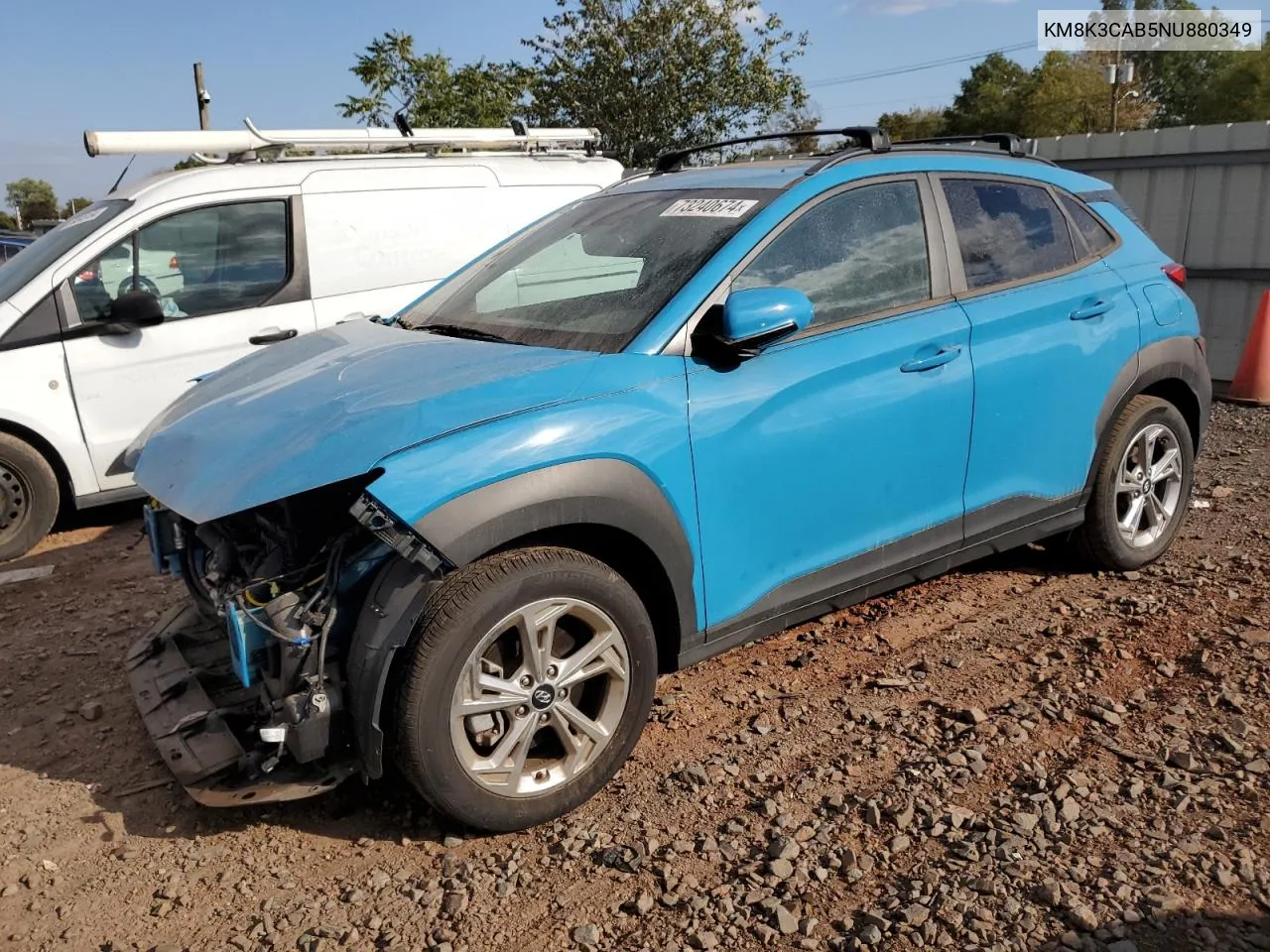 2022 Hyundai Kona Sel VIN: KM8K3CAB5NU880349 Lot: 73240674