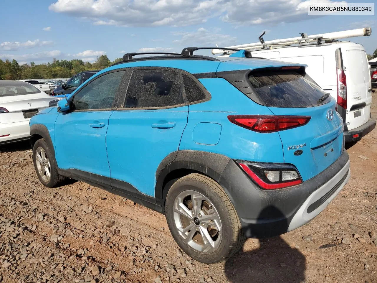 2022 Hyundai Kona Sel VIN: KM8K3CAB5NU880349 Lot: 73240674