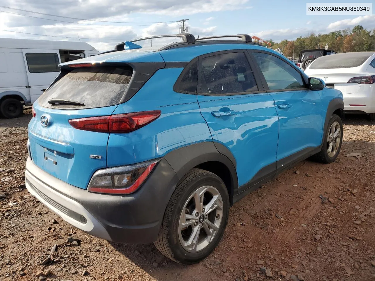 2022 Hyundai Kona Sel VIN: KM8K3CAB5NU880349 Lot: 73240674