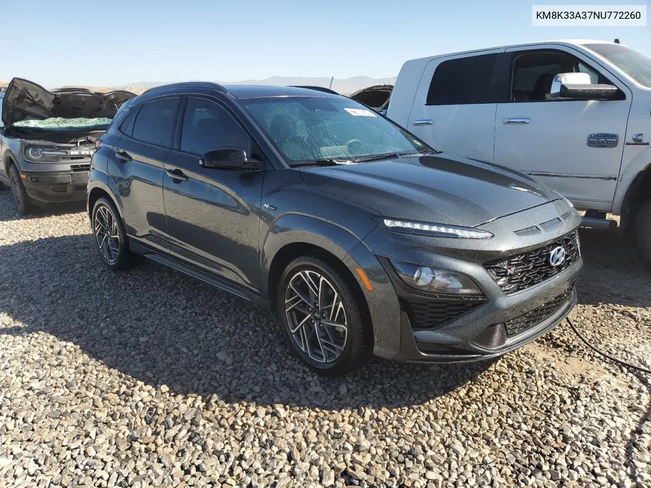 2022 Hyundai Kona N Line VIN: KM8K33A37NU772260 Lot: 73509244