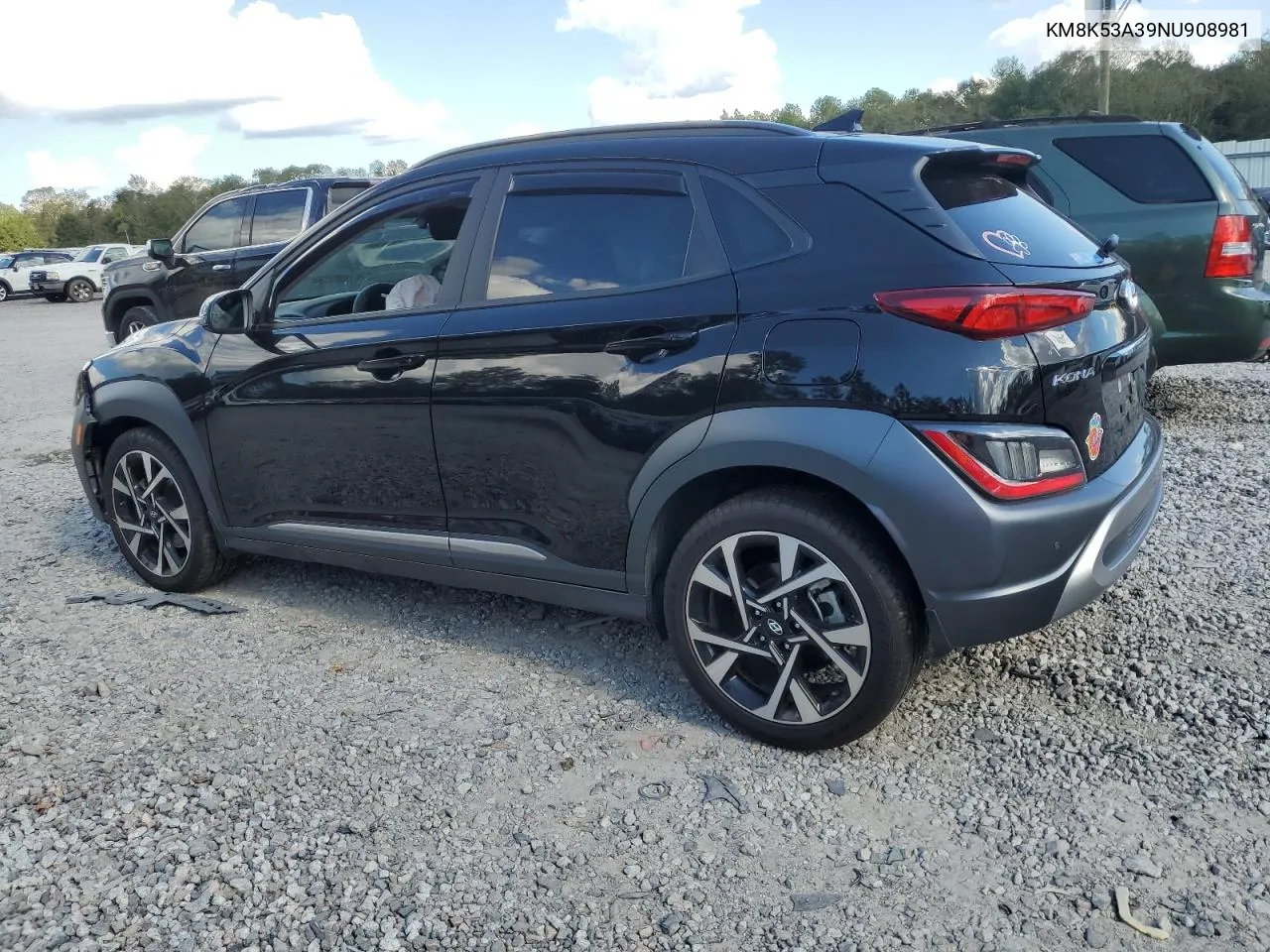 2022 Hyundai Kona Limited VIN: KM8K53A39NU908981 Lot: 73815534