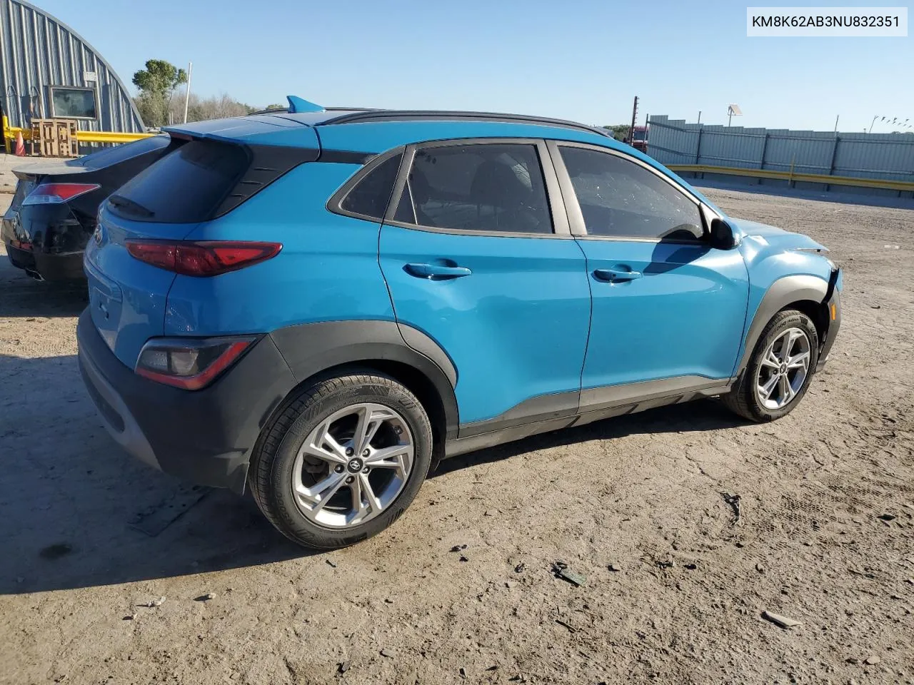 2022 Hyundai Kona Sel VIN: KM8K62AB3NU832351 Lot: 74151494