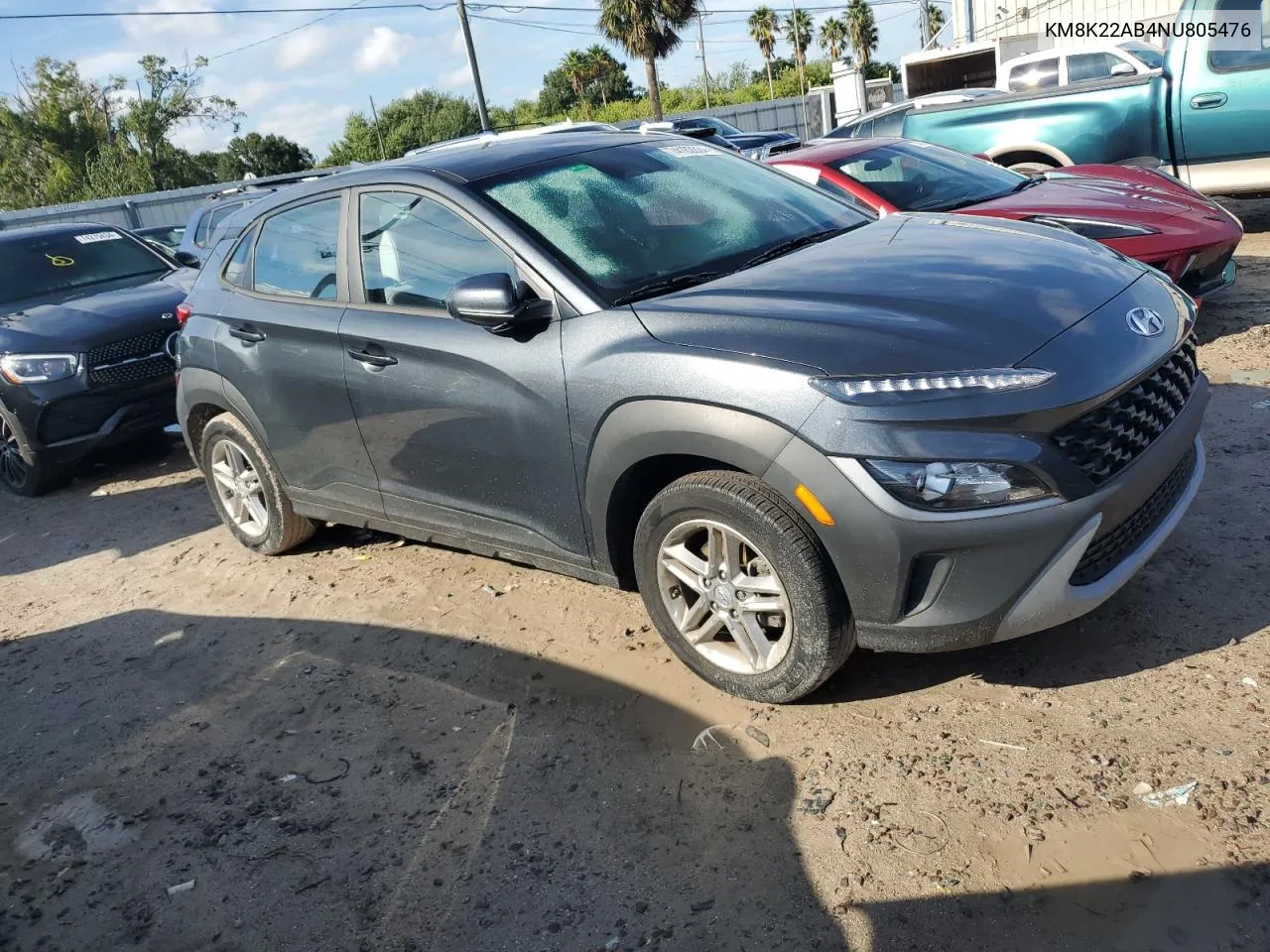 2022 Hyundai Kona Sel VIN: KM8K22AB4NU805476 Lot: 74182684