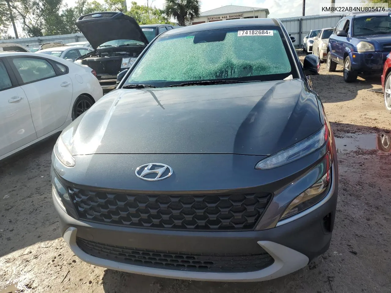 2022 Hyundai Kona Sel VIN: KM8K22AB4NU805476 Lot: 74182684