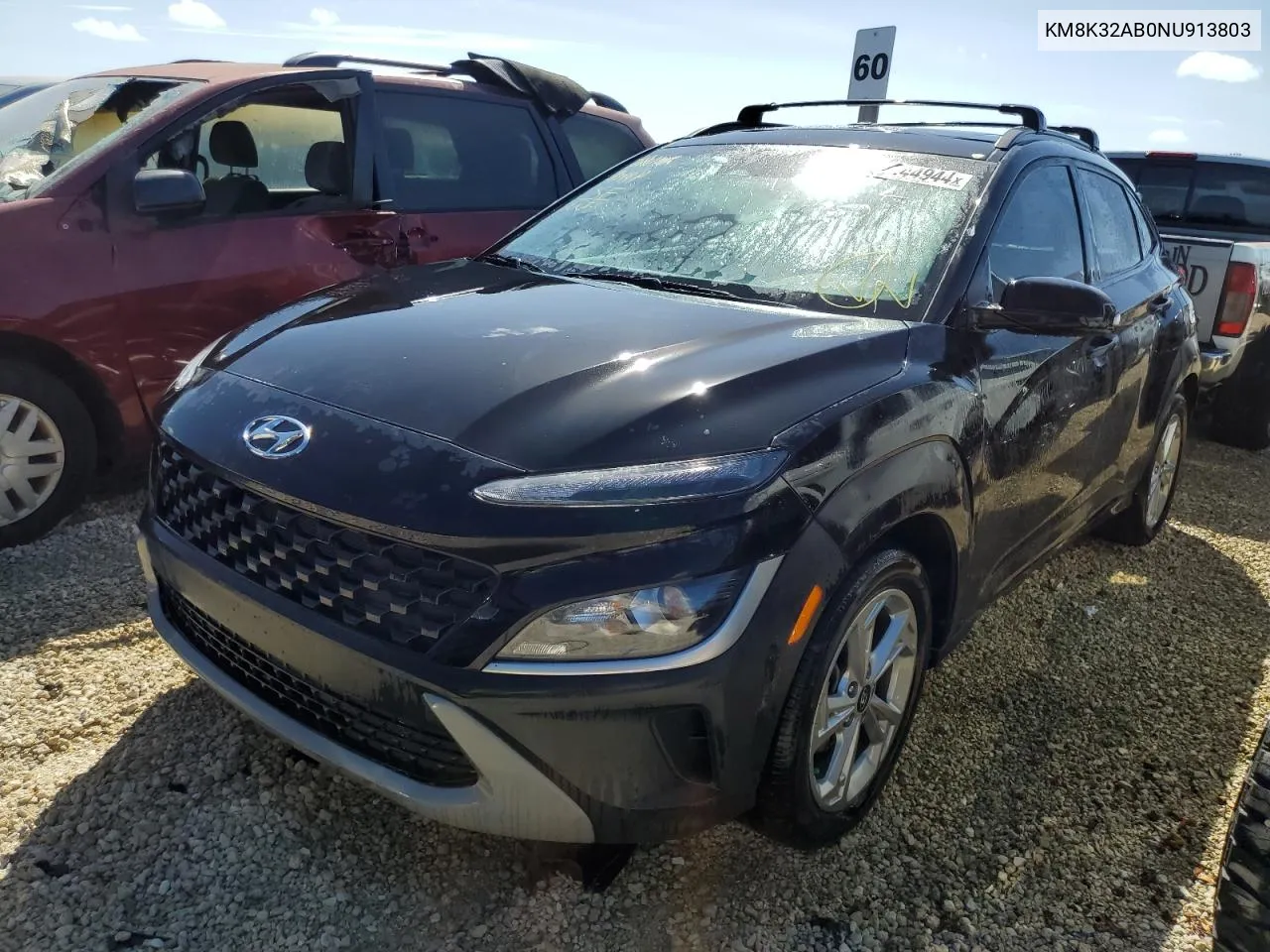 2022 Hyundai Kona Sel VIN: KM8K32AB0NU913803 Lot: 74344944