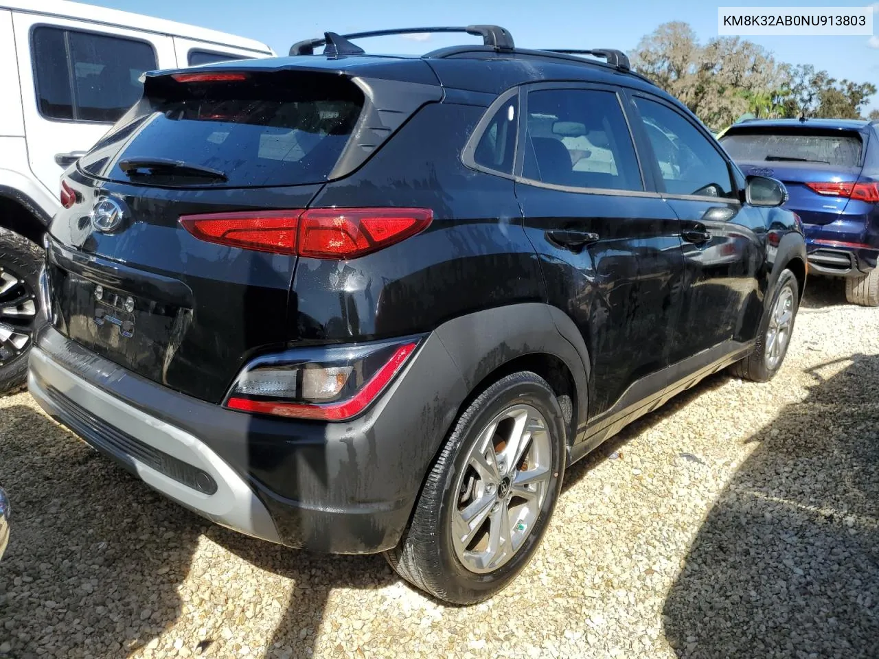 2022 Hyundai Kona Sel VIN: KM8K32AB0NU913803 Lot: 74344944