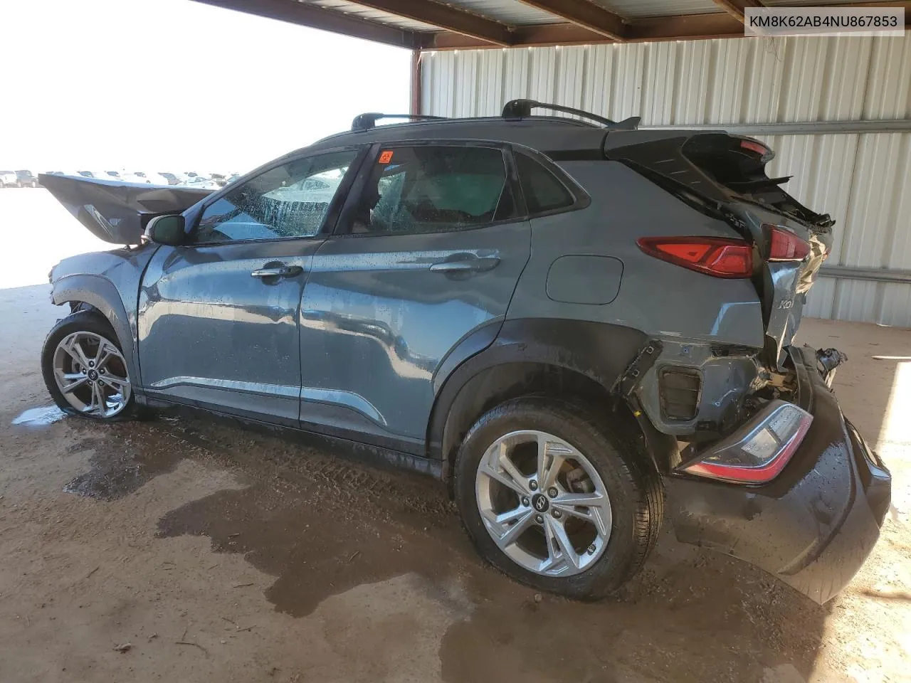 2022 Hyundai Kona Sel VIN: KM8K62AB4NU867853 Lot: 74709244