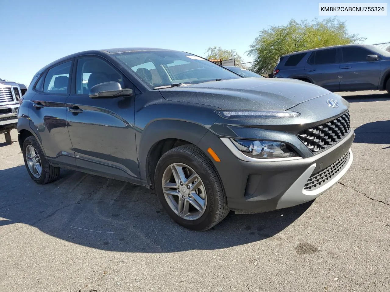 2022 Hyundai Kona Sel VIN: KM8K2CAB0NU755326 Lot: 74830954