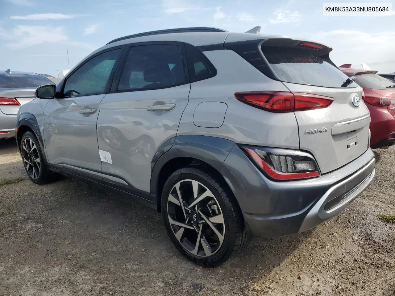 2022 Hyundai Kona Limited VIN: KM8K53A33NU805684 Lot: 74908984