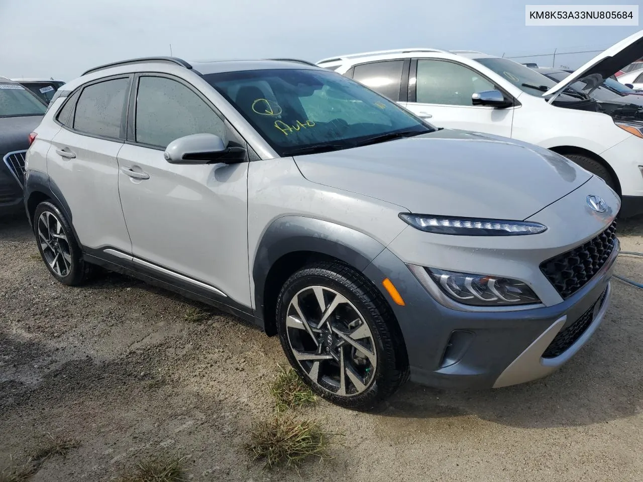 2022 Hyundai Kona Limited VIN: KM8K53A33NU805684 Lot: 74908984