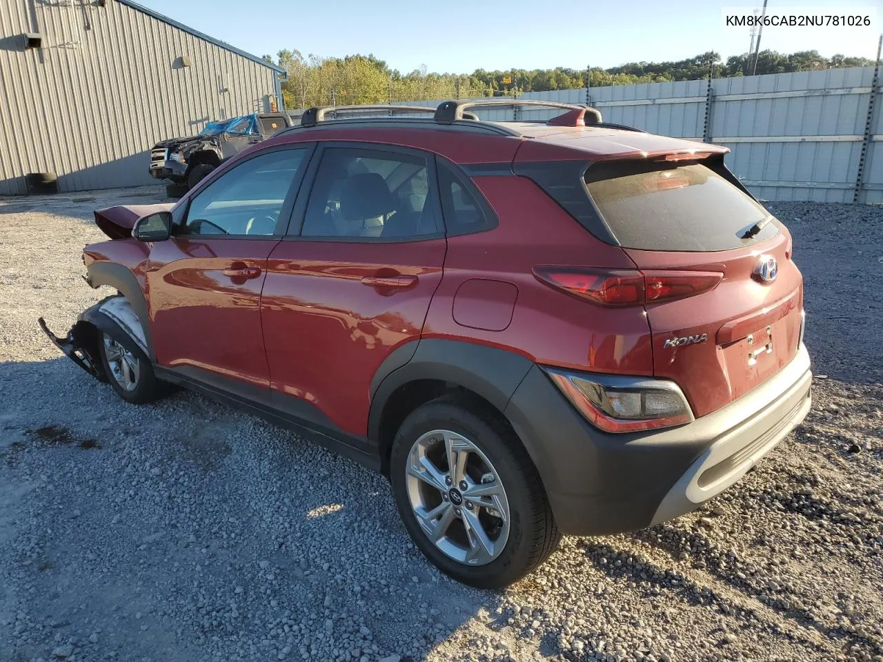 2022 Hyundai Kona Sel VIN: KM8K6CAB2NU781026 Lot: 75000834