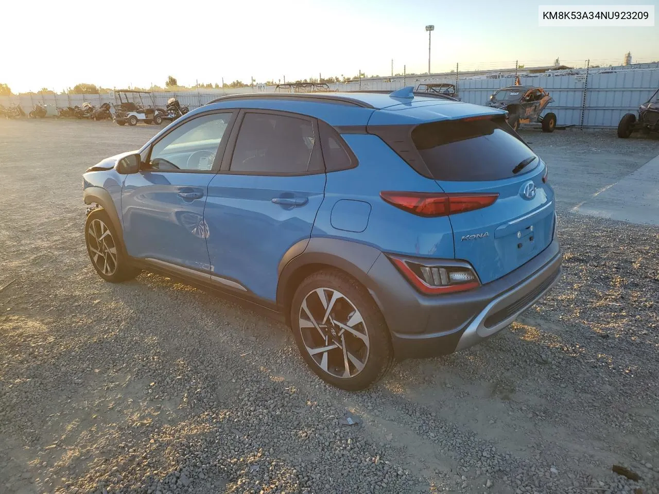 2022 Hyundai Kona Limited VIN: KM8K53A34NU923209 Lot: 75239434