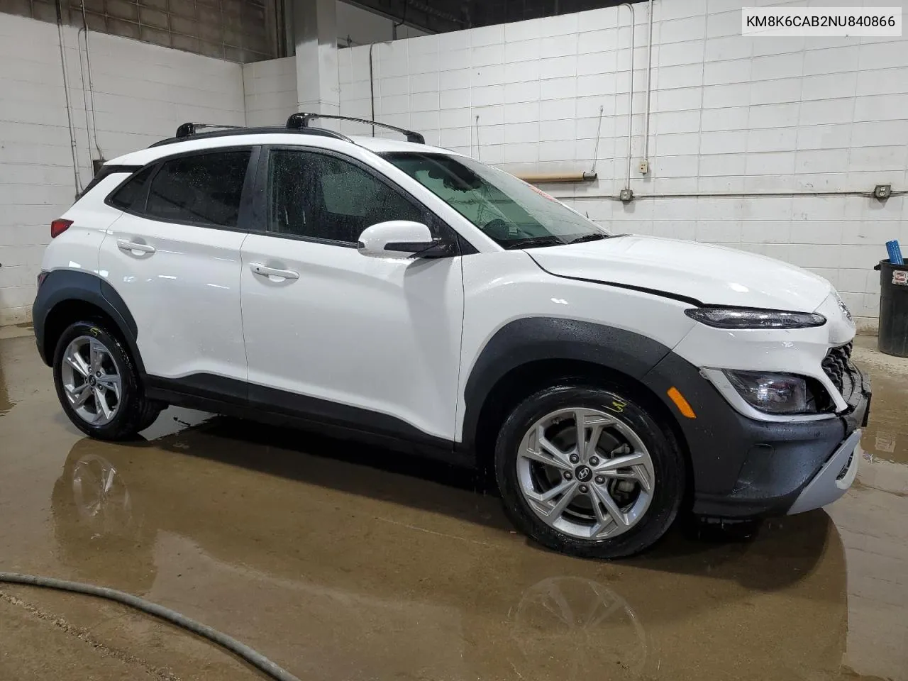 2022 Hyundai Kona Sel VIN: KM8K6CAB2NU840866 Lot: 75720554