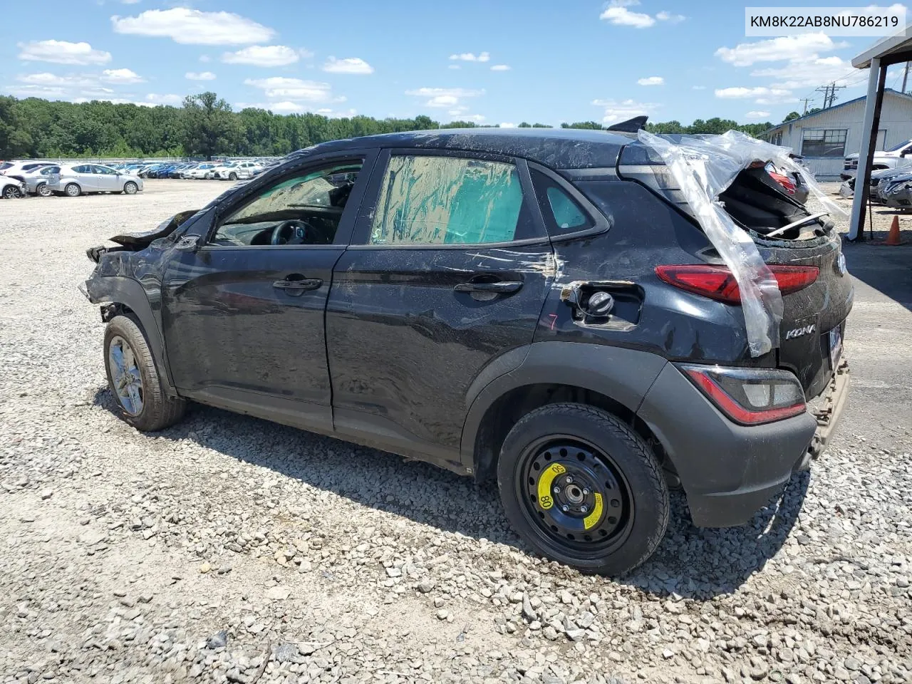 2022 Hyundai Kona Sel VIN: KM8K22AB8NU786219 Lot: 75943964