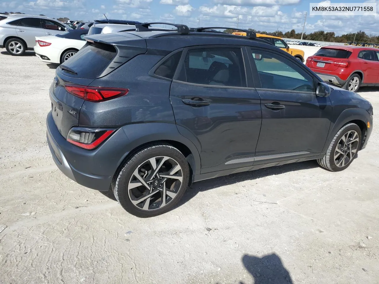 2022 Hyundai Kona Limited VIN: KM8K53A32NU771558 Lot: 76175074