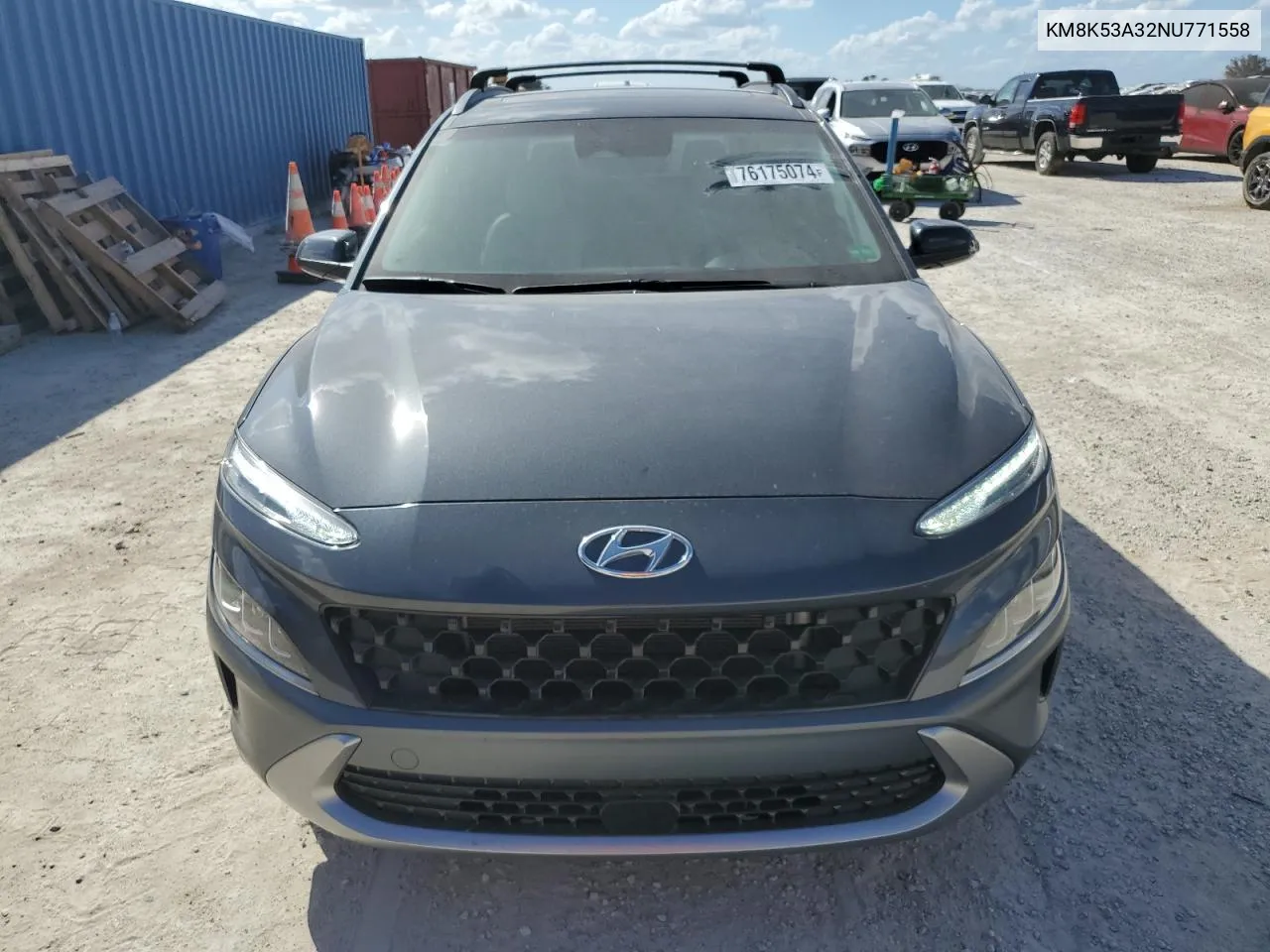 2022 Hyundai Kona Limited VIN: KM8K53A32NU771558 Lot: 76175074