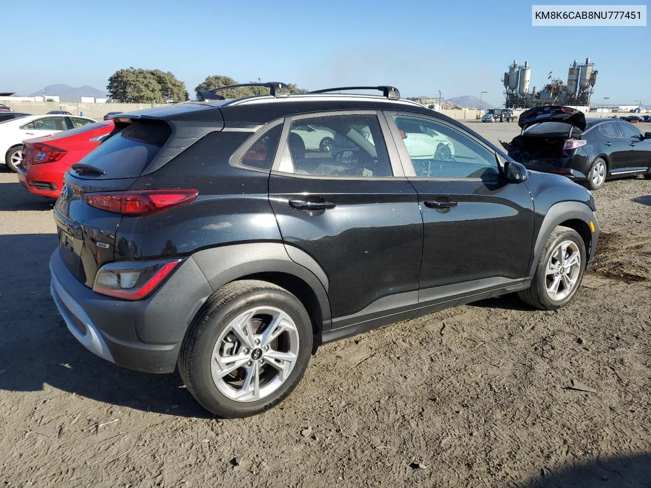 KM8K6CAB8NU777451 2022 Hyundai Kona Sel