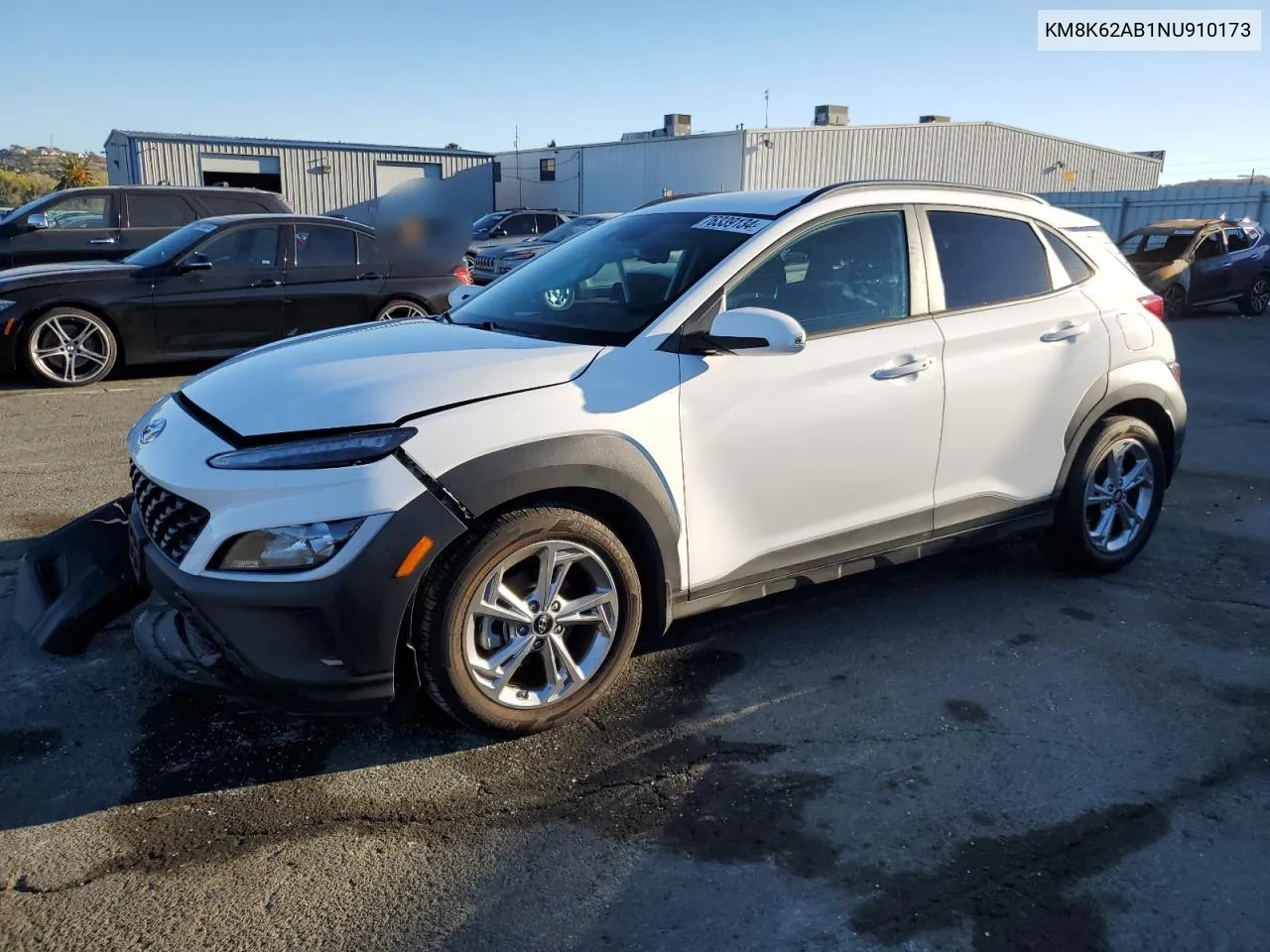 2022 Hyundai Kona Sel VIN: KM8K62AB1NU910173 Lot: 76339134