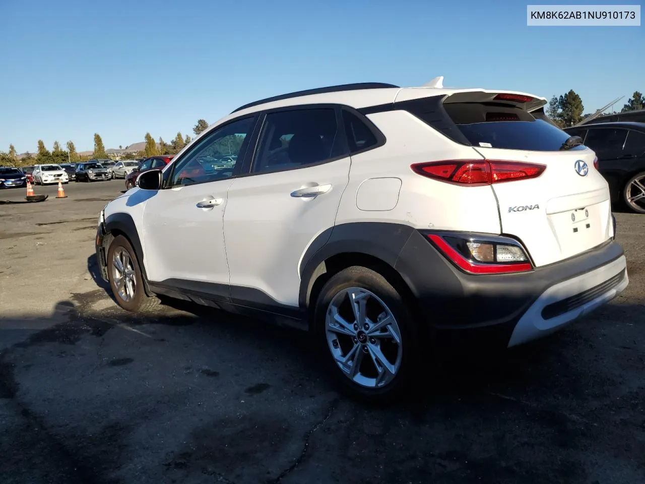 2022 Hyundai Kona Sel VIN: KM8K62AB1NU910173 Lot: 76339134