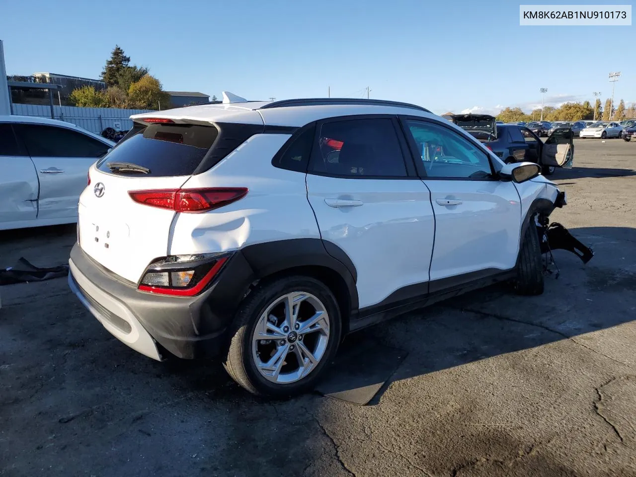 2022 Hyundai Kona Sel VIN: KM8K62AB1NU910173 Lot: 76339134