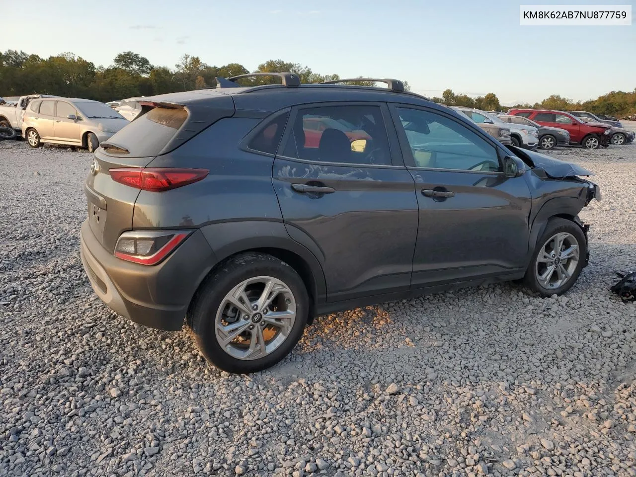 2022 Hyundai Kona Sel VIN: KM8K62AB7NU877759 Lot: 76370694