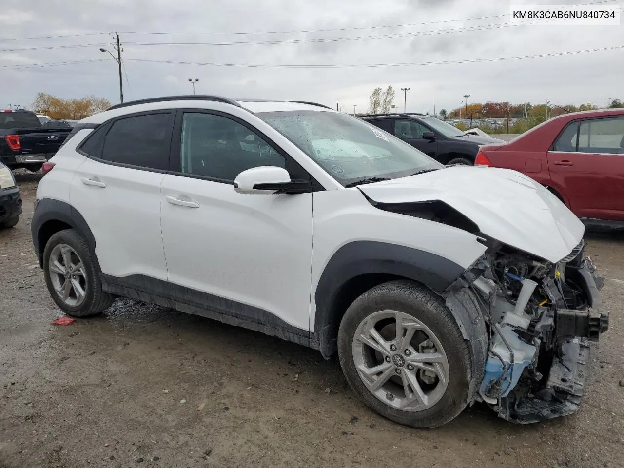 2022 Hyundai Kona Sel VIN: KM8K3CAB6NU840734 Lot: 76874474