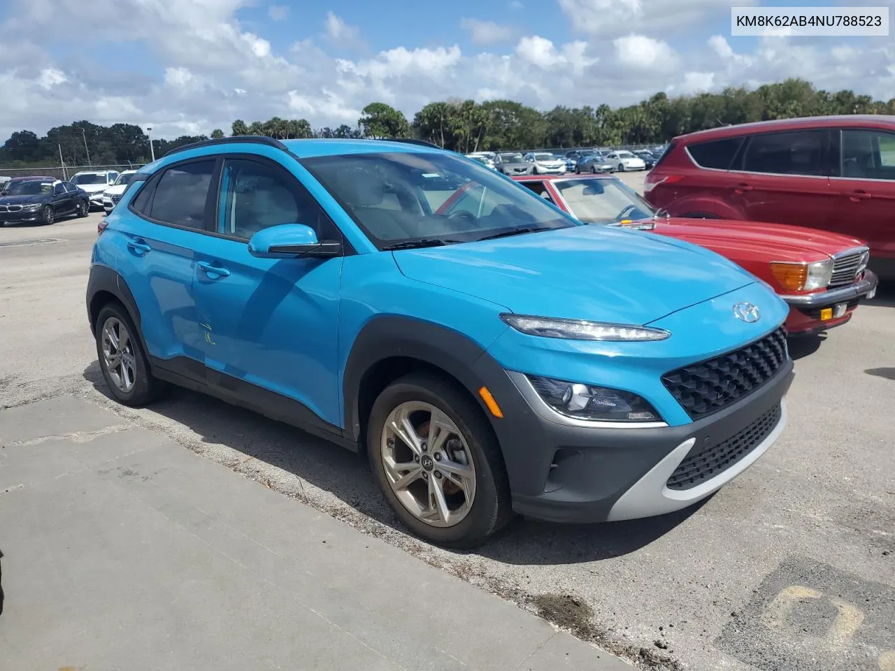 2022 Hyundai Kona Sel VIN: KM8K62AB4NU788523 Lot: 77045134