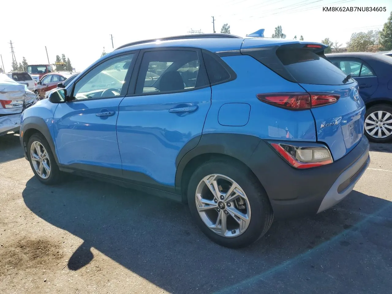 2022 Hyundai Kona Sel VIN: KM8K62AB7NU834605 Lot: 77623764