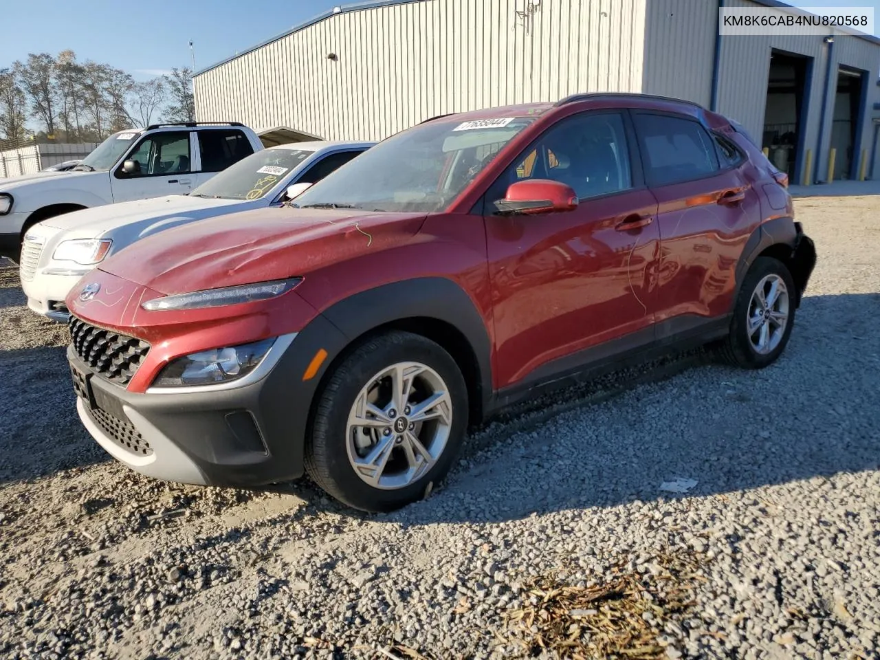 2022 Hyundai Kona Sel VIN: KM8K6CAB4NU820568 Lot: 77635044