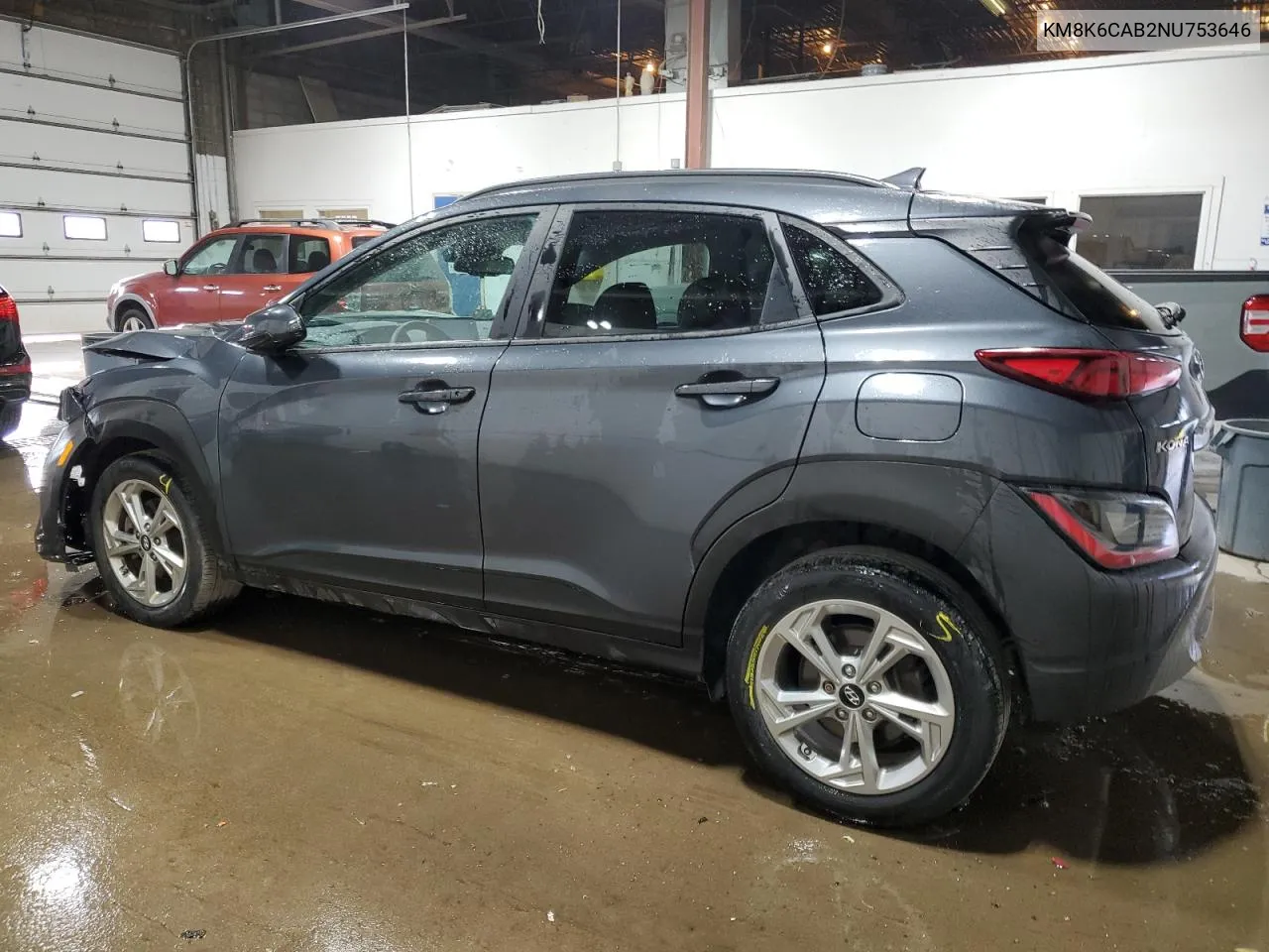 2022 Hyundai Kona Sel VIN: KM8K6CAB2NU753646 Lot: 77810714