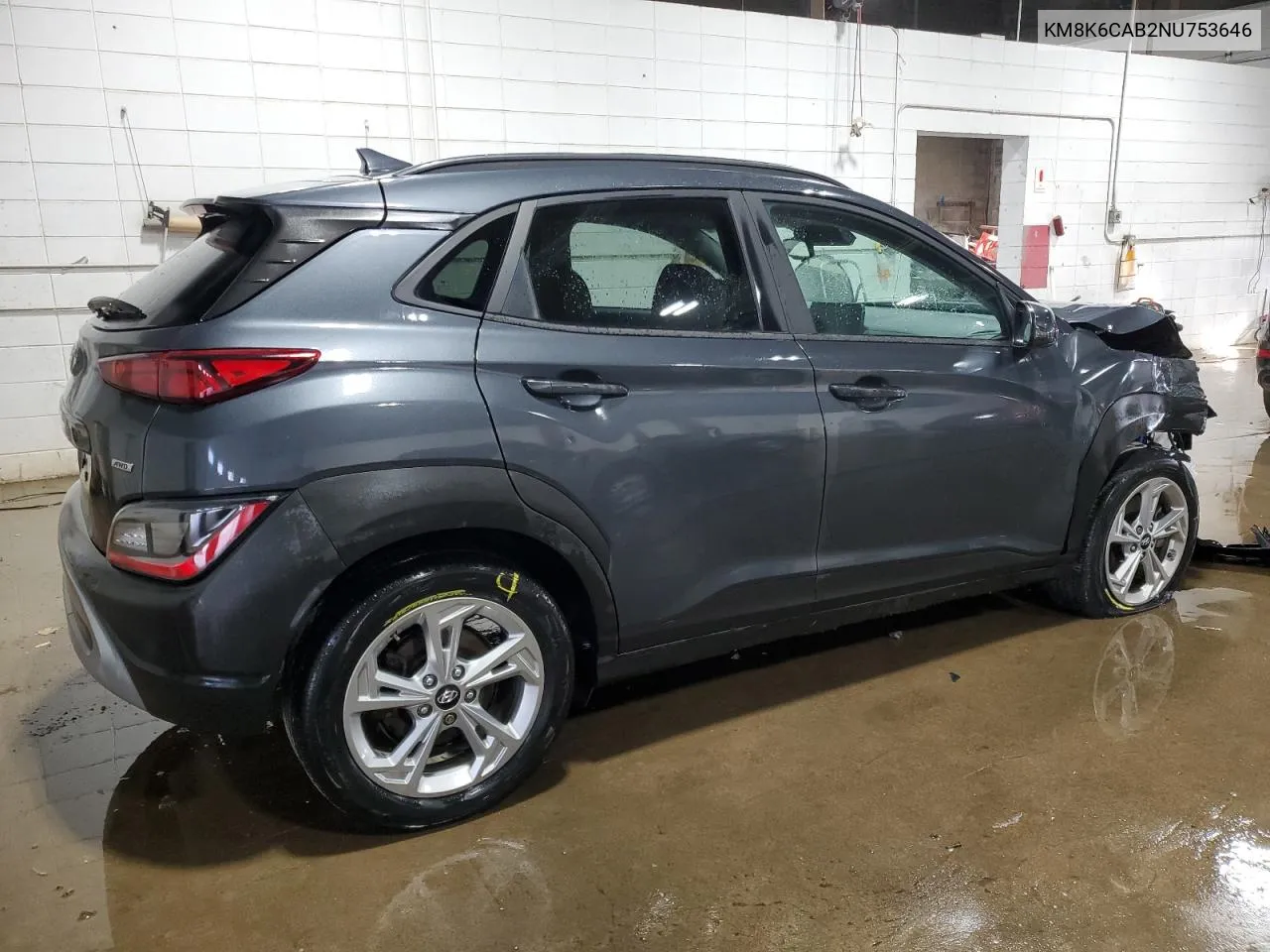 2022 Hyundai Kona Sel VIN: KM8K6CAB2NU753646 Lot: 77810714