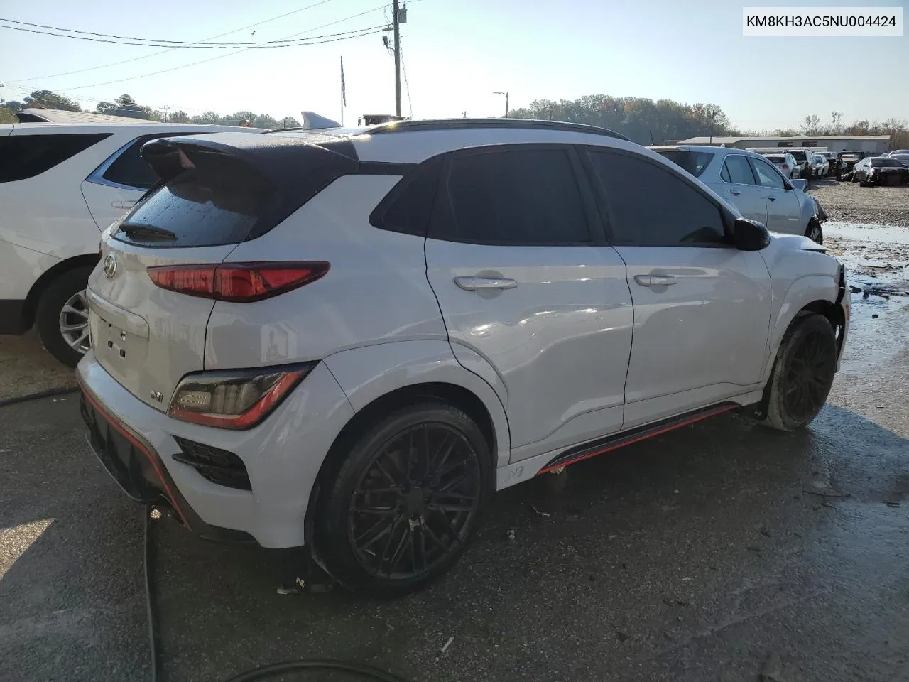 2022 Hyundai Kona N Base VIN: KM8KH3AC5NU004424 Lot: 77910324