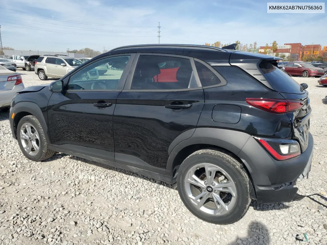 2022 Hyundai Kona Sel VIN: KM8K62AB7NU756360 Lot: 77912164